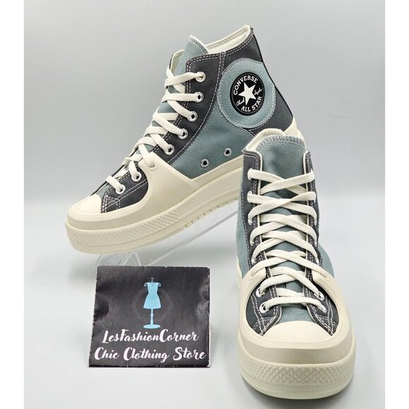 NWOB Converse Men's Blue Gray Color Block High-Top Sneakers Size 8 Wo's 9.5 2854 - Picture 1 of 16